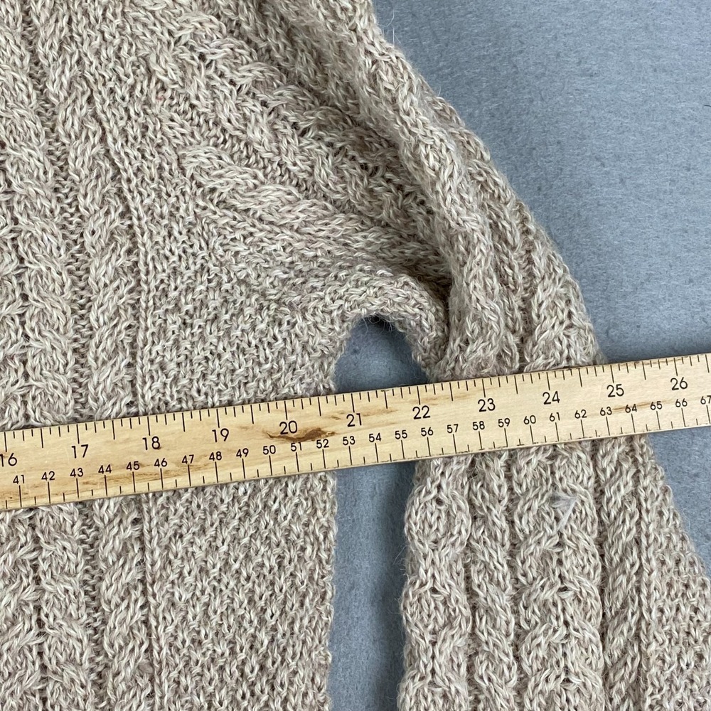 Aran Irish Womens Merino Wool Sweater XL Cable Traditional Fisherman Pullover - Picture 11 of 13